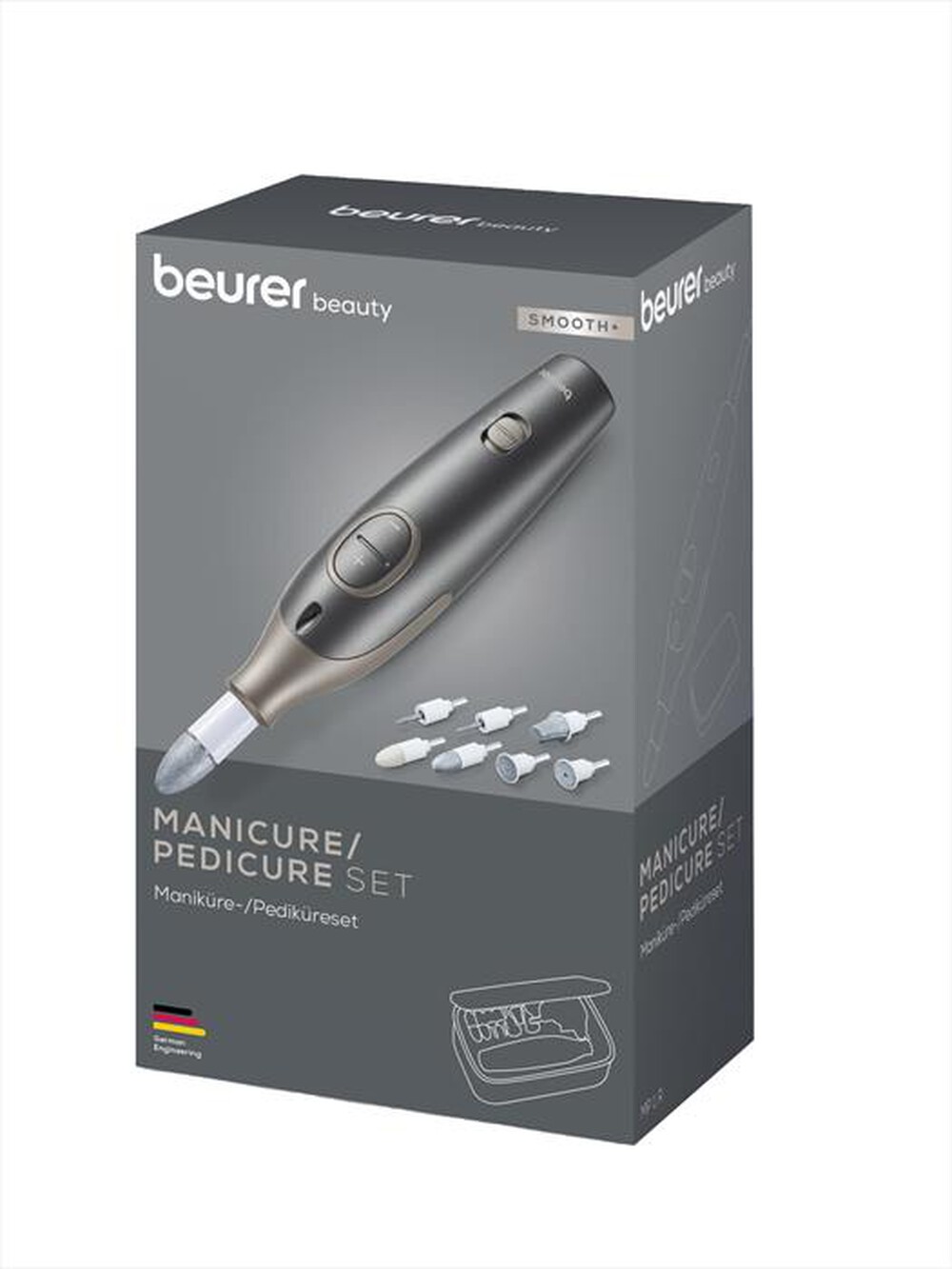 Immagine del prodotto BEURER - Set hi-tech per manicure e pedicure MP 1R SMOOTH+-Grigio