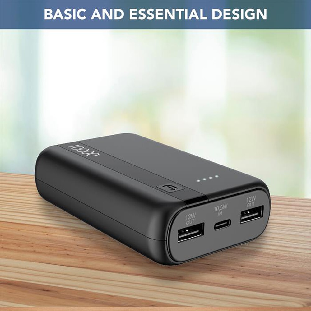 "CELLULARLINE - Powerbank PBENTRY10000K-Nero"