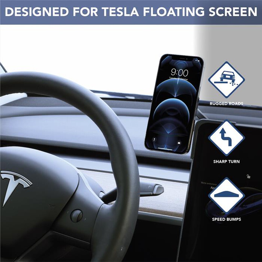 Immagine del prodotto CELLULARLINE - MAG SCREEN FOR TESLA CAR - IPHONE 12 AND LATER-Nero
