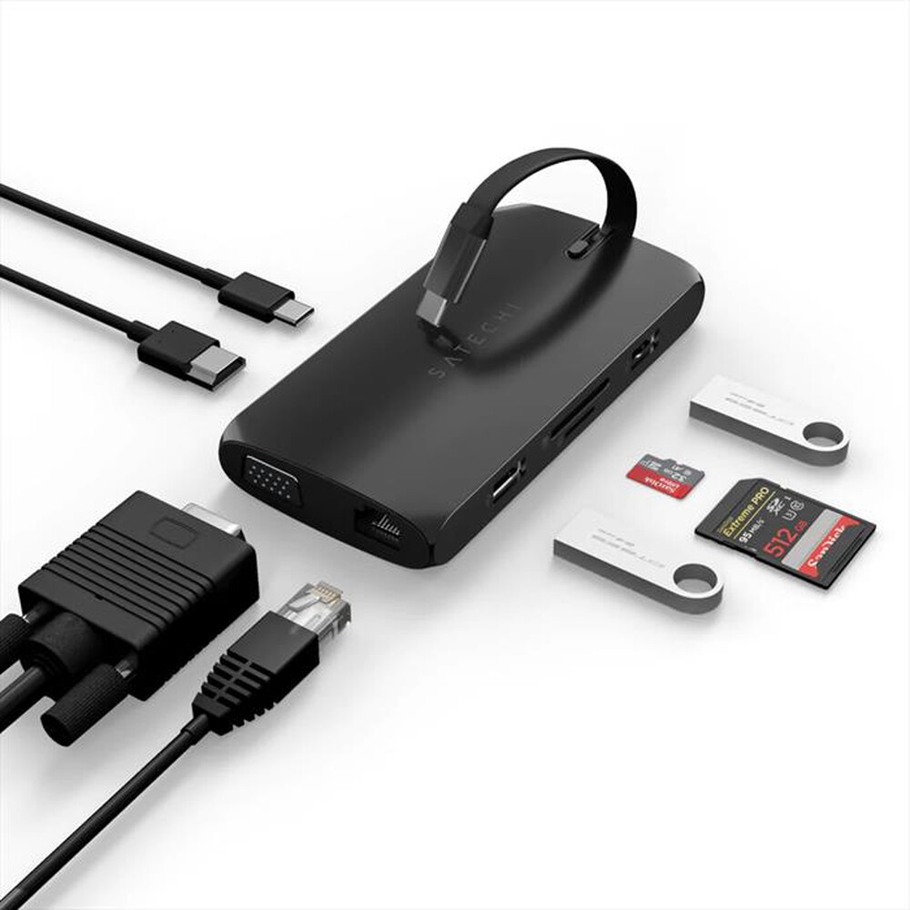 "SATECHI - USB-C ON-THE-GO MULTIPORT ADAPTER-nero"