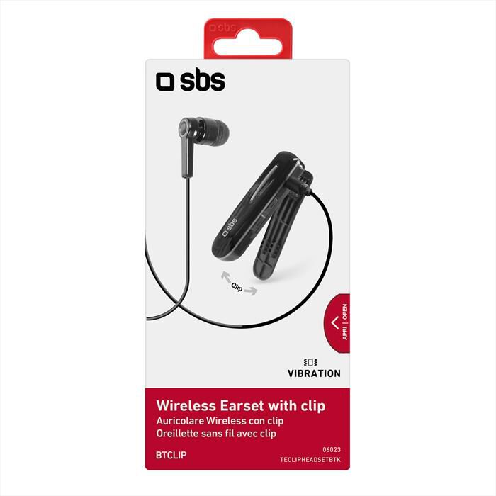 SBS - Auricolare Bluetooth a clip - Nero | Euronics