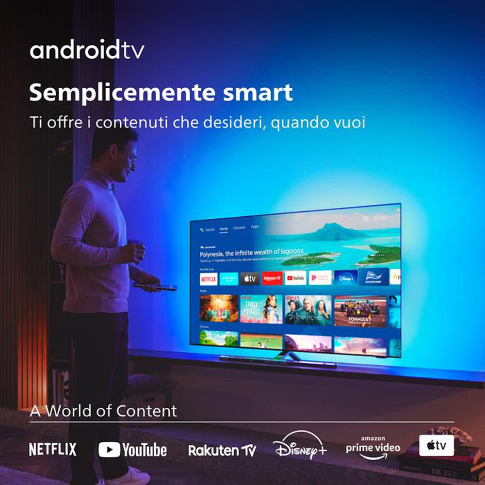 Immagine del prodotto PHILIPS - Ambilight Smart TV OLED UHD 4K 55" 55OLED807/12-Silver