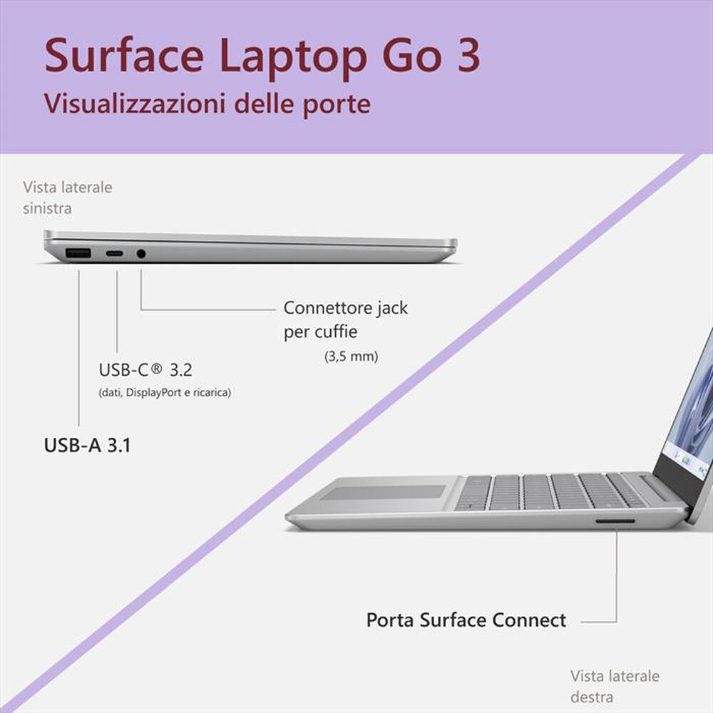 Immagine del prodotto MICROSOFT - Notebook SURFACE LAPTOP GO 3-Platinum