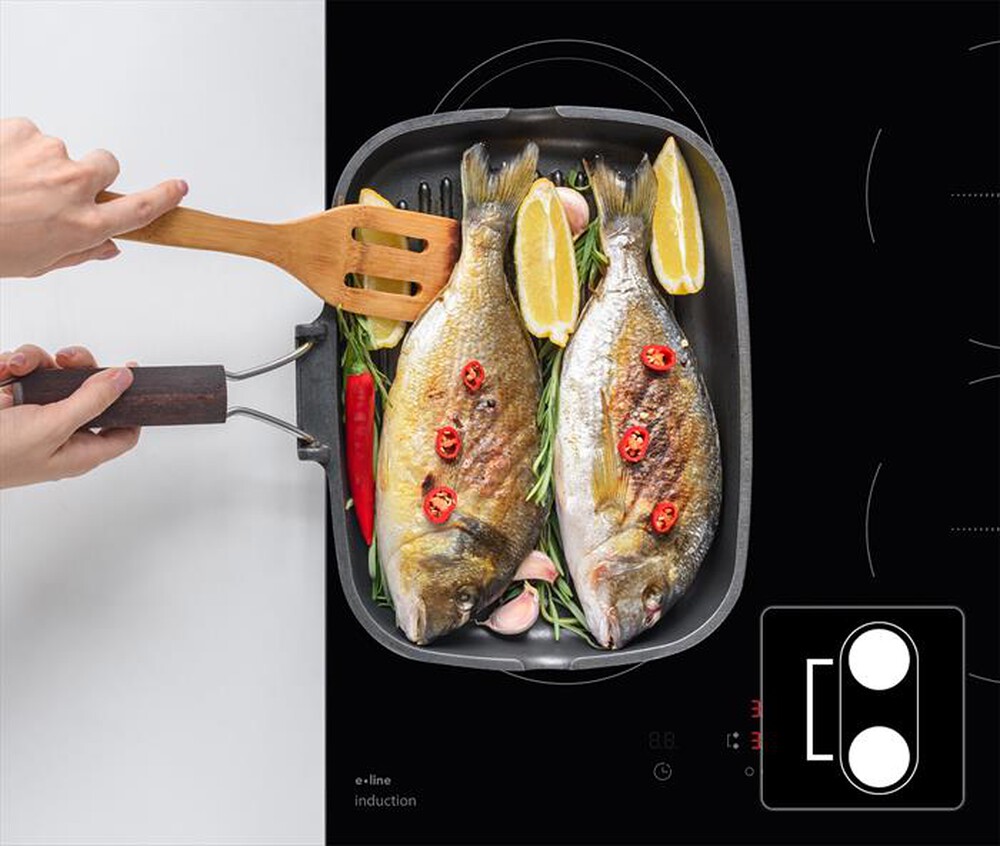 "GLEM GAS - Piano cottura induzione GTI741BSL 70 cm-Nero Lucido"