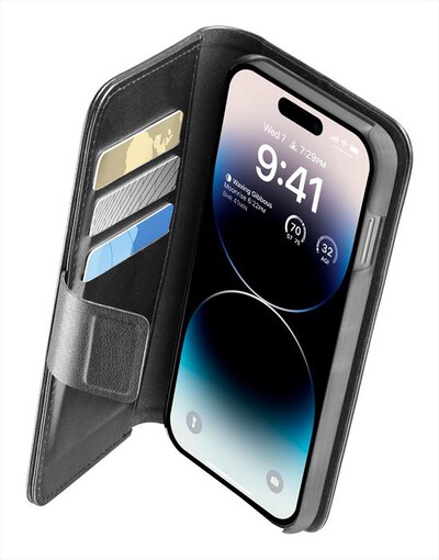 CELLULARLINE - Custodia a libro BOOK AGENDA per iPhone 14 Pro-Nero
