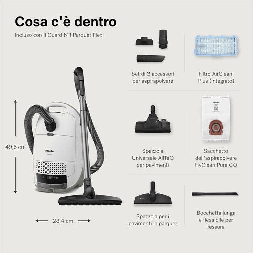 Immagine del prodotto MIELE - Aspirapolvere a traino GUARD M1 PARQUET FLEX-Bianco Brillante