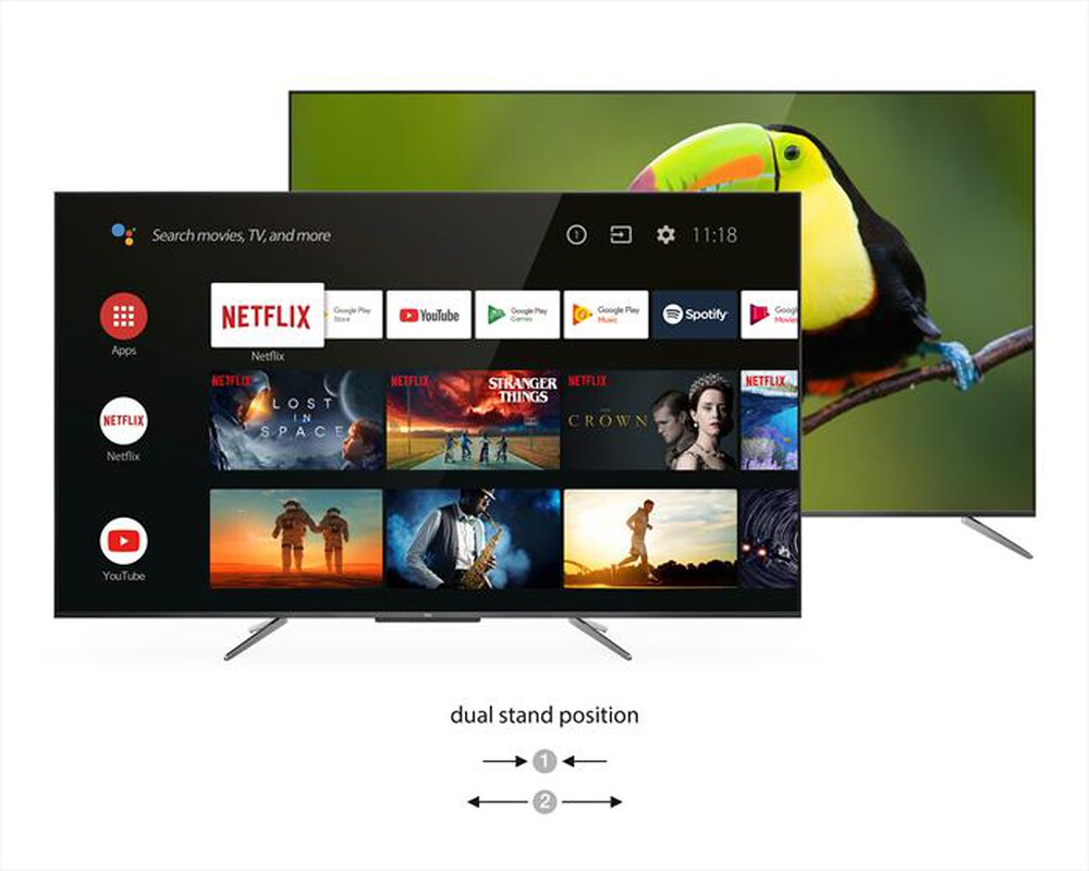 "TCL - 55C715-Alluminio nero spazzolato"