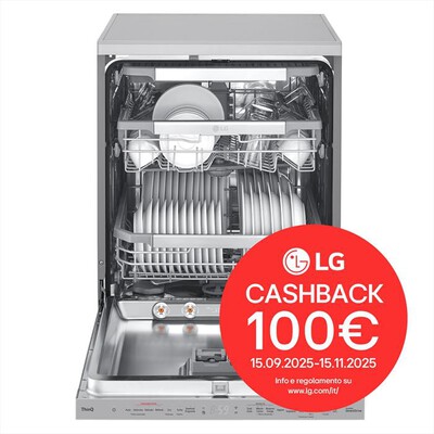 LG - Lavastoviglie DF455HSS Classe C 14 coperti-Acciaio,  LG - Lavastoviglie DF455HSS Classe C 14 coperti-Acciaio