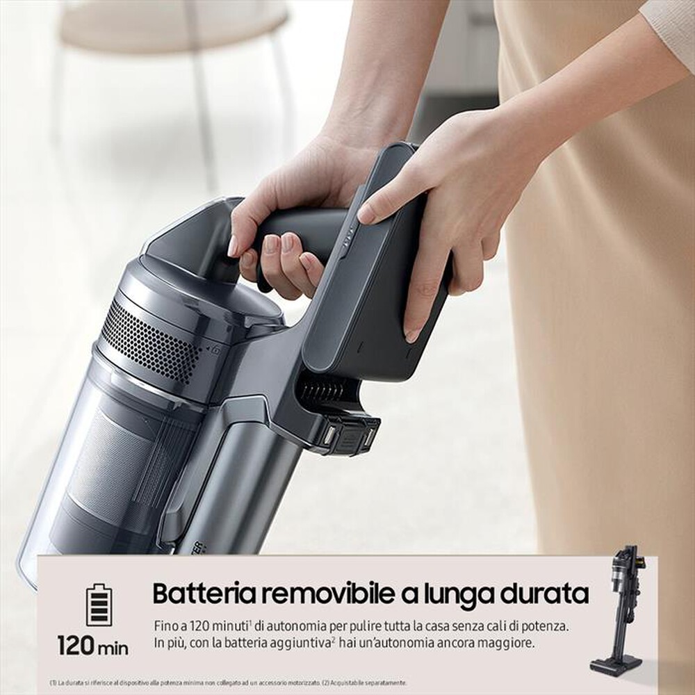 "SAMSUNG - Scopa elettrica JET 95 COMPLETE EXTRA VS20C9554TK-SATIN BLACK"