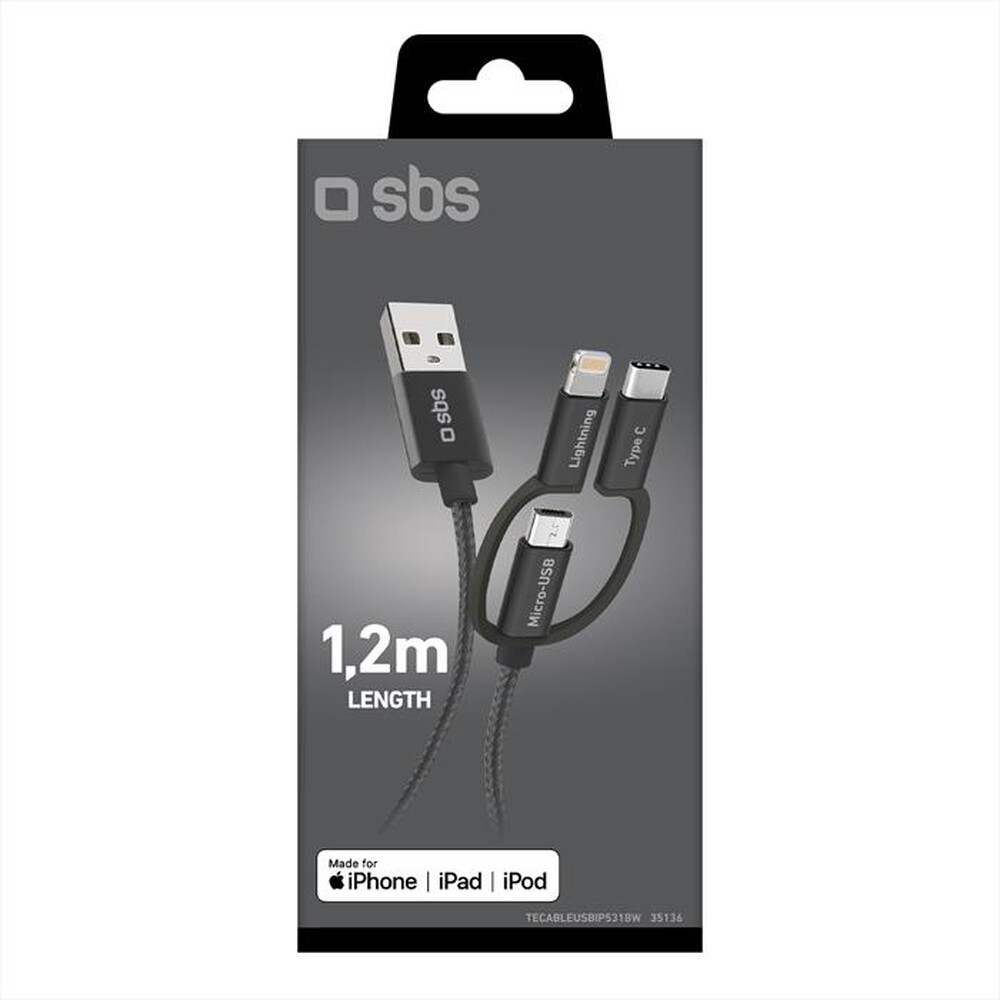 Immagine del prodotto SBS - Cavo TECABLEUSBIP531BW-Nero
