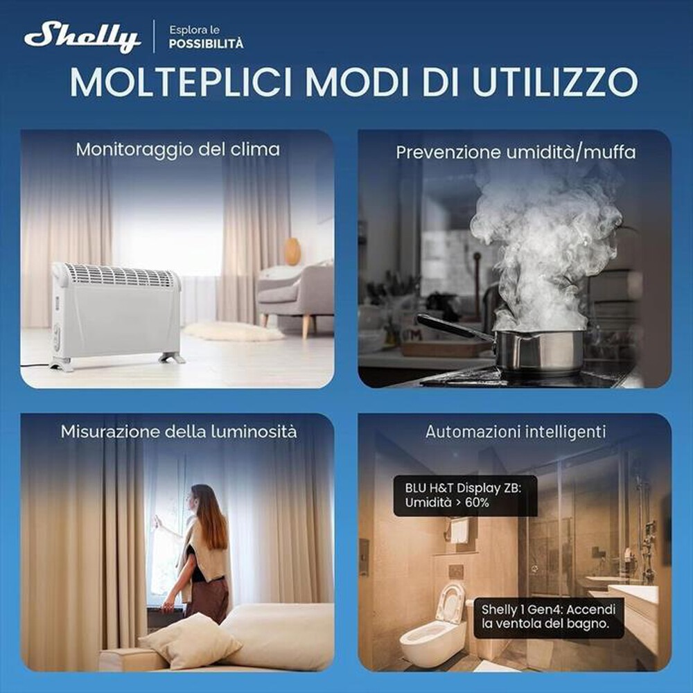 Immagine del prodotto SHELLY - Sensore temperatura e umidit&agrave; H&T GEN3-bianco