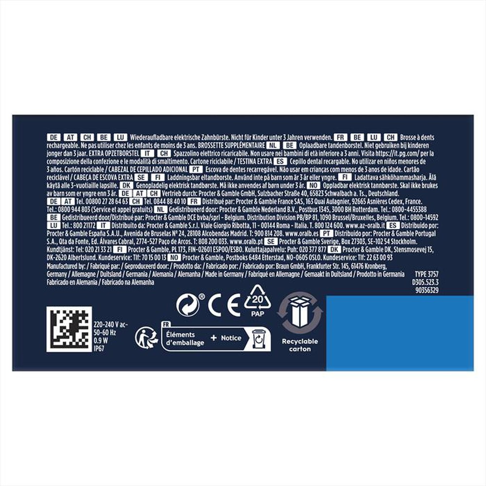 "ORAL-B - Spazzolino elettrico SERIES 1-Nero"