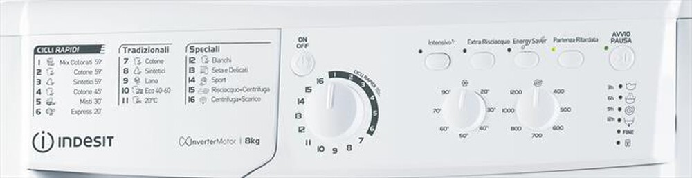 Immagine del prodotto INDESIT - Lavatrice EWC 81283 W IT N 8 Kg Classe D