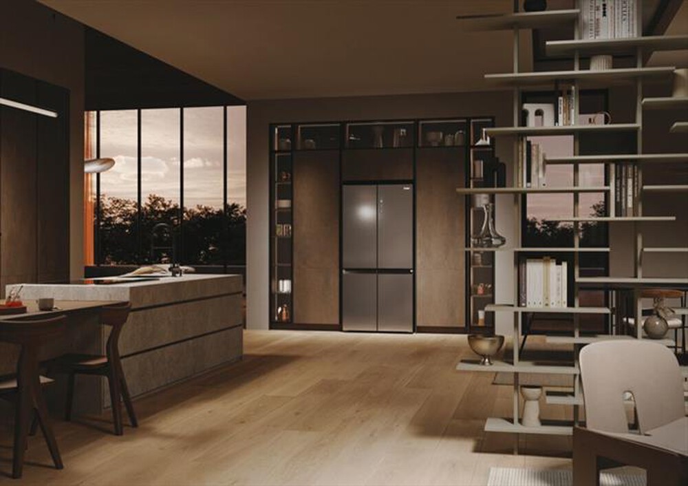 Immagine del prodotto HAIER - Frigorifero 4 porte HCR79F19ENMM Classe E 646 lt-Platino, Acciaio inossidabile