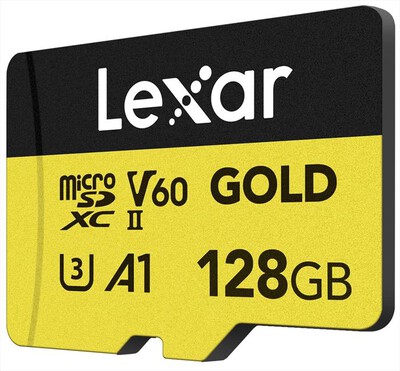 LEXAR - 128GB MICROSDXC GOLD V60 U3 A1-Nero/Oro