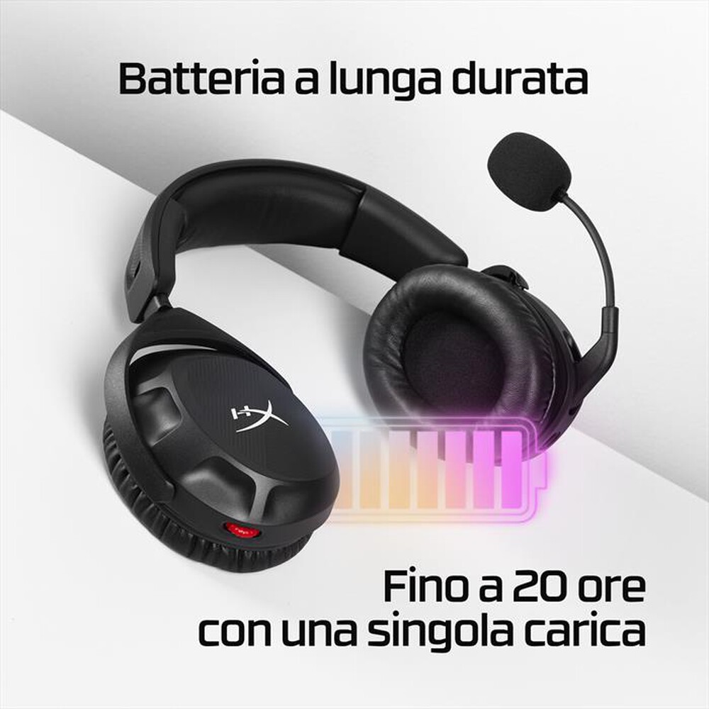 "HYPERX - Cuffie gaming per PC CLOUD STINGER 2-Nero"
