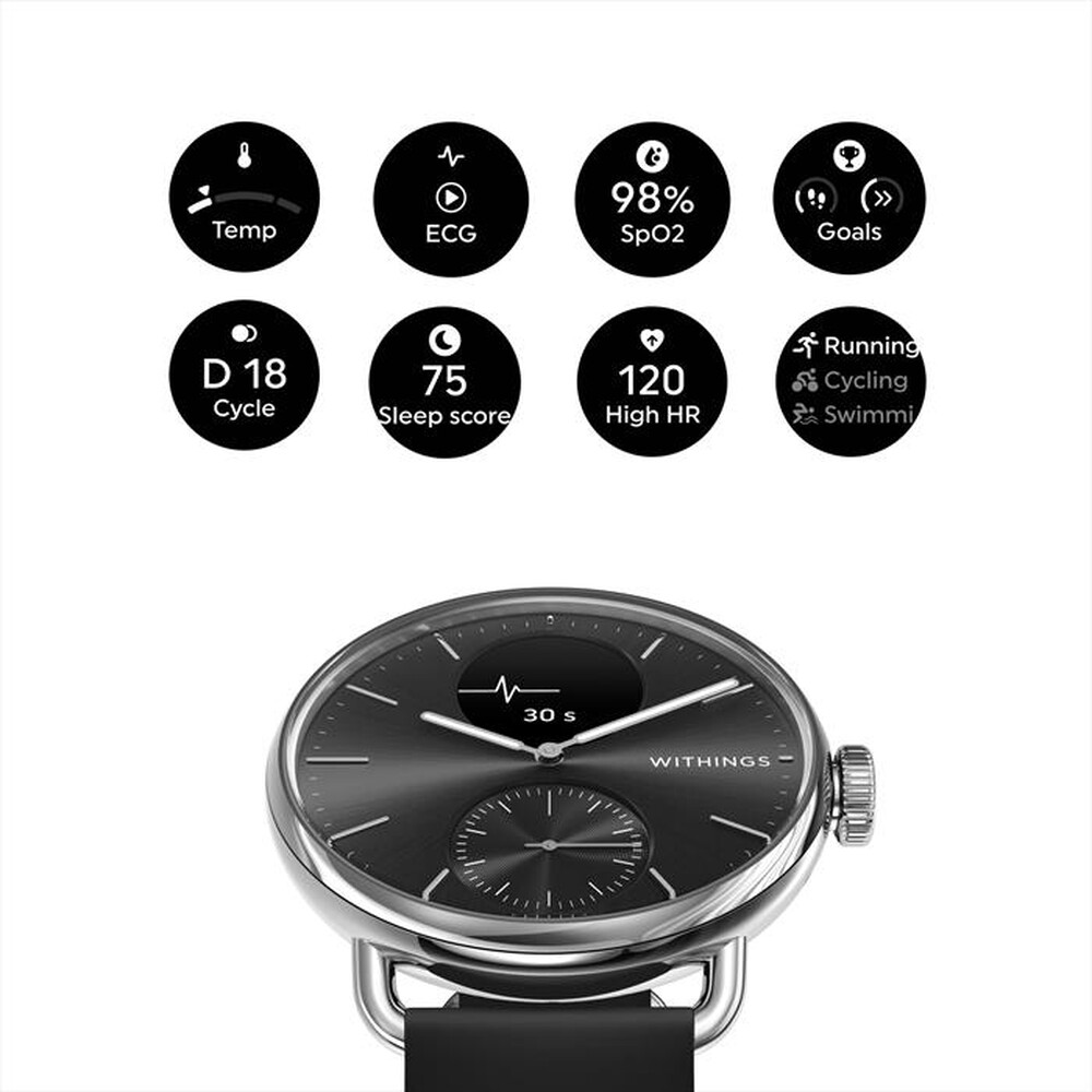 Immagine del prodotto WITHINGS - Smartwatch SCANWATCH 2 - 38MM-Nero