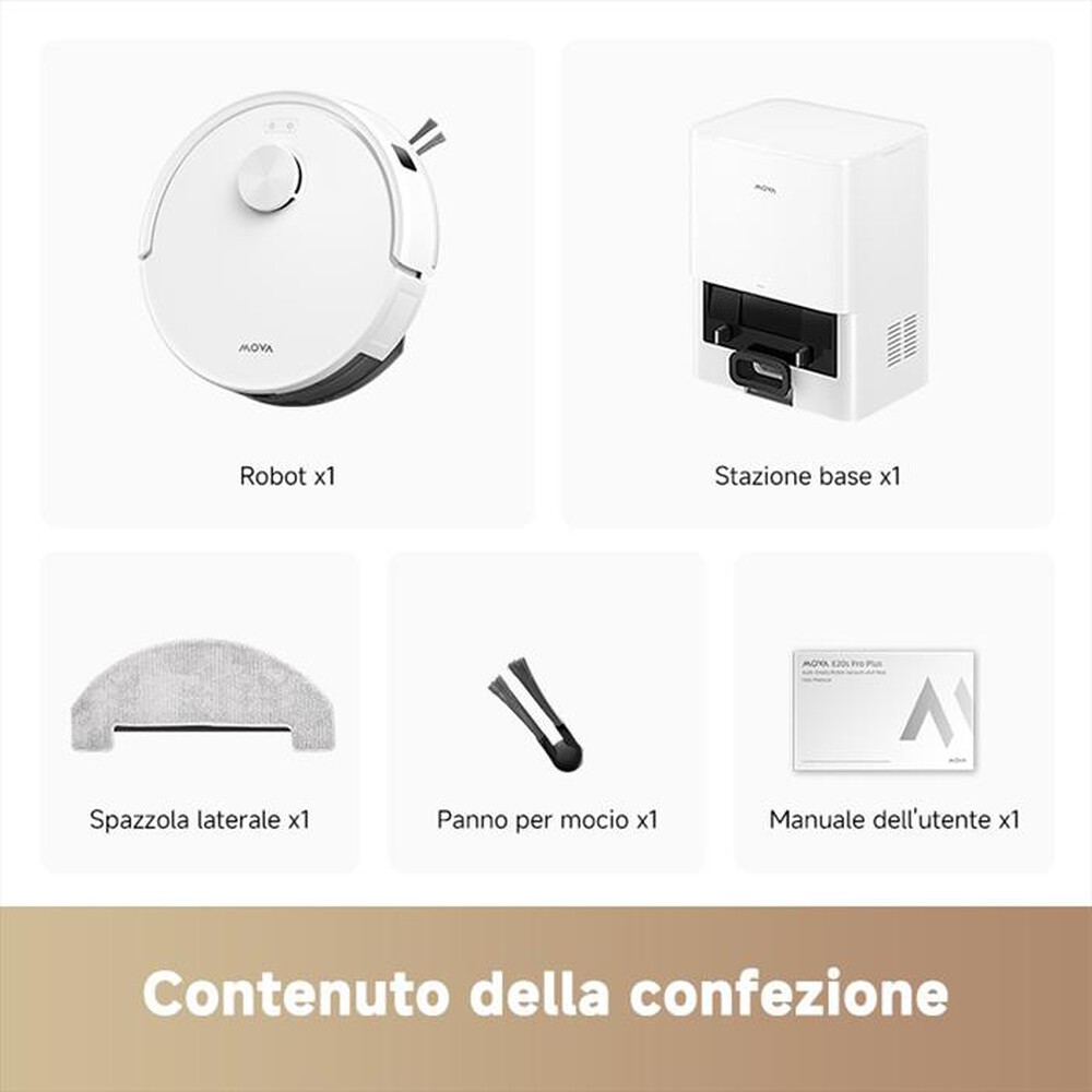 Immagine del prodotto MOVA - Aspirapolvere robot E20S PRO PLUS-Bianco