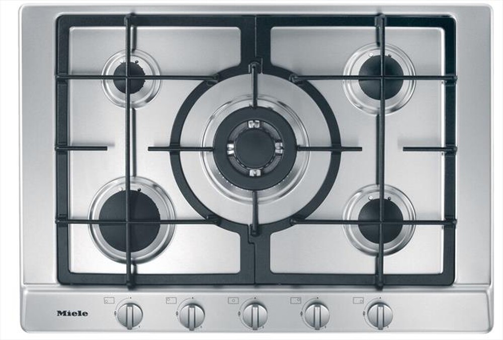 "MIELE - Piano cottura a gas KM 2033 G 5 fuochi 56cm-Acciaio \"Chromstahl\""