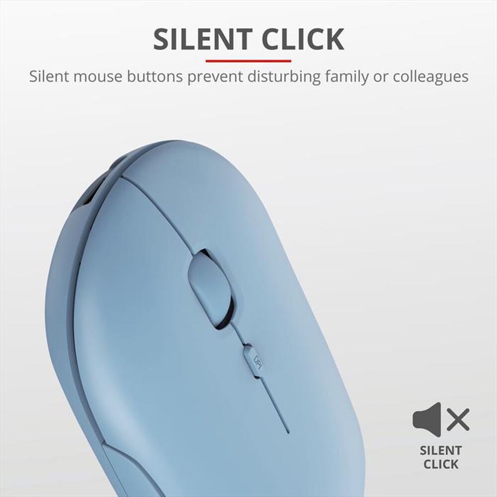 "TRUST - PUCK WIRELESS MOUSE BLUE-Blue"