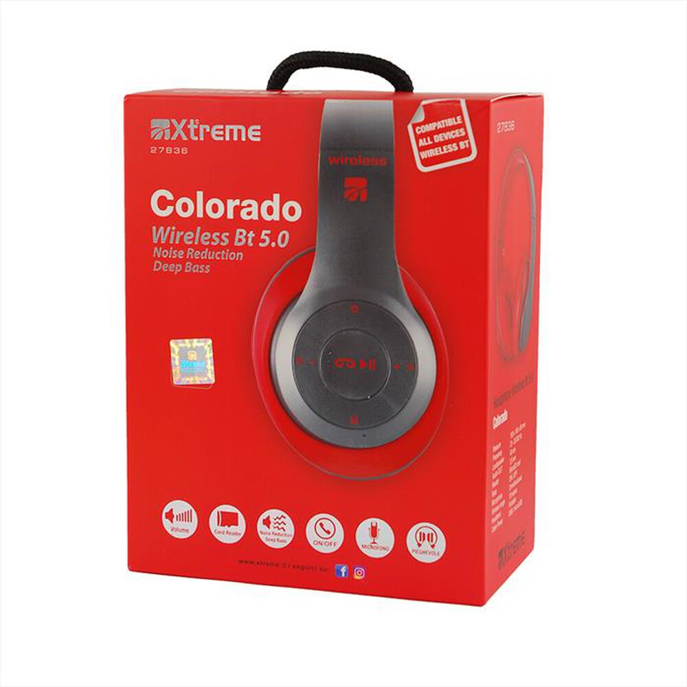 "XTREME - HEADPHONE WIRELESS BT 5.0 COLORADO-ROSSO"