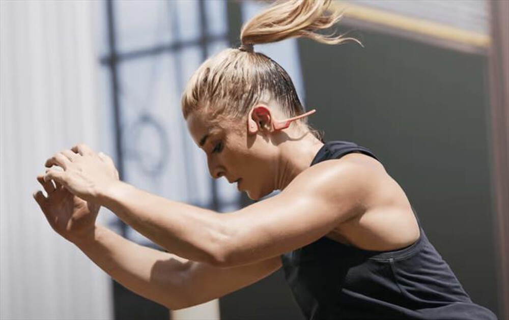 "SHOKZ - Auricolari a conduzione ossea OPENRUN PRO-rosa"
