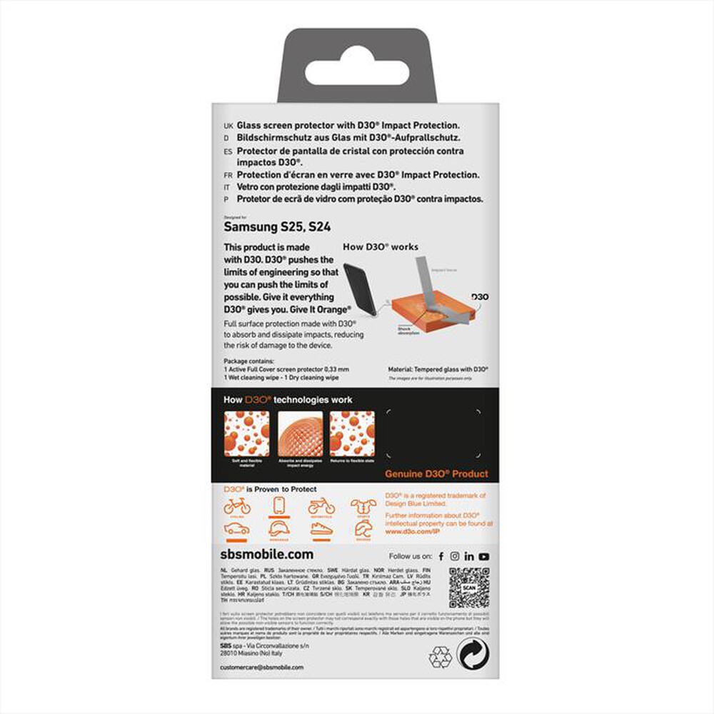 Immagine del prodotto SBS - TED3OSCRGLSAS25P-Trasparente