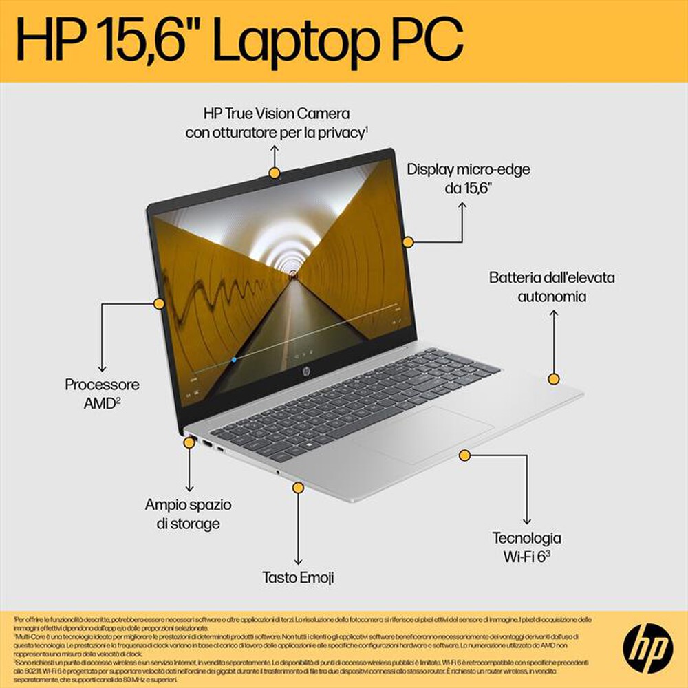 Immagine del prodotto HP - Laptop Windows 11 Home 15.6" 15-FC0100NL-Natural Silver