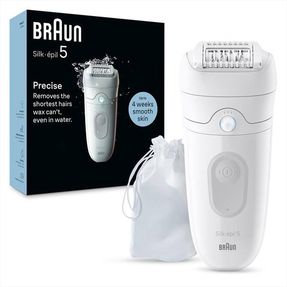 "BRAUN - Epilatore SILK-ÉPIL 5 5-011-BIANCO/GRIGIO"