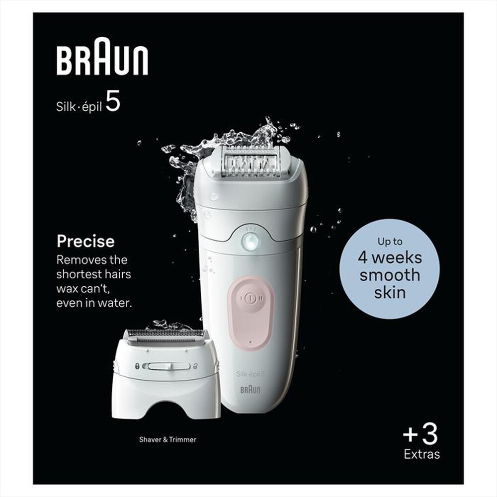 "BRAUN - Epilatore SILK-ÉPIL 5 5-030-BIANCO/ROSA"