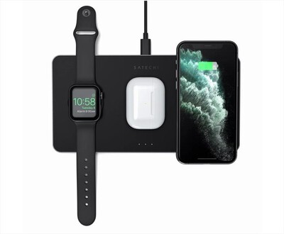 SATECHI - TAPPETINO DI RICARICA TRIO WIRELESS-nero