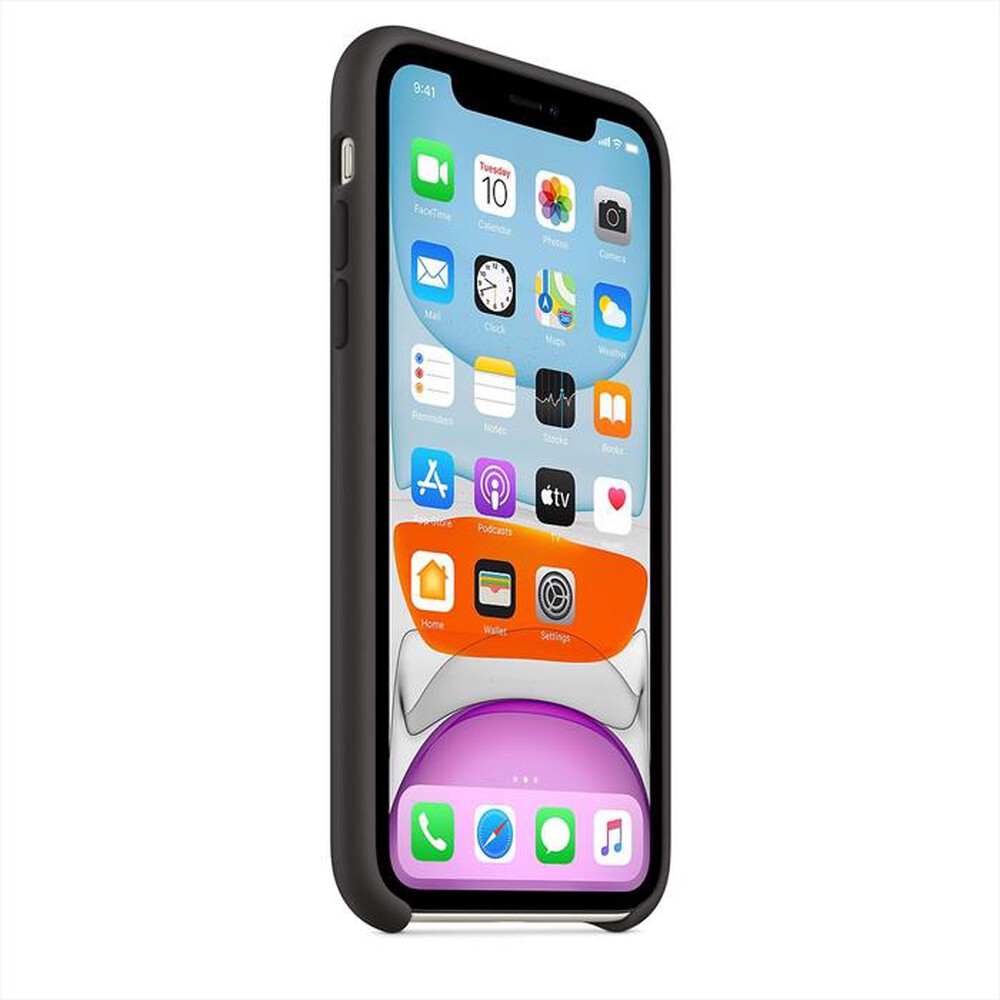 "APPLE - Custodia in silicone per iPhone 11-Nero"