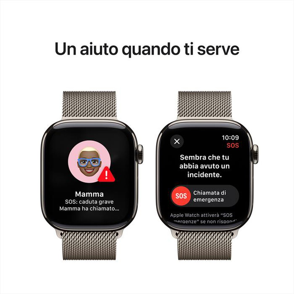 "APPLE - Watch Series 10 GPS + Cellular 42mm Titanio-Naturale - Milanese Naturale"