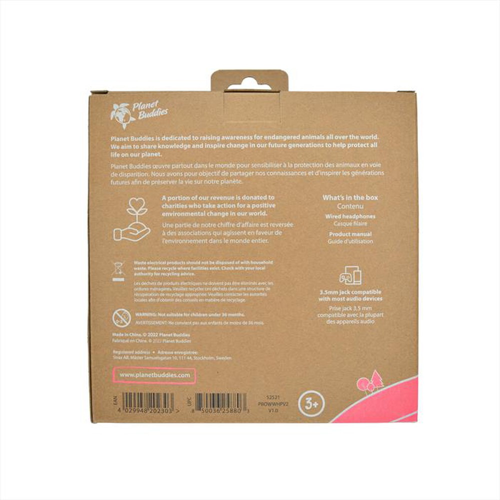 "PLANET BUDDIES - Cuffie wired OLIVE THE OWL-Pink - Rosa"