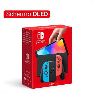 NINTENDO - Switch OLED-Rosso neon/Blu neon,  NINTENDO - Switch OLED-Rosso neon/Blu neon
