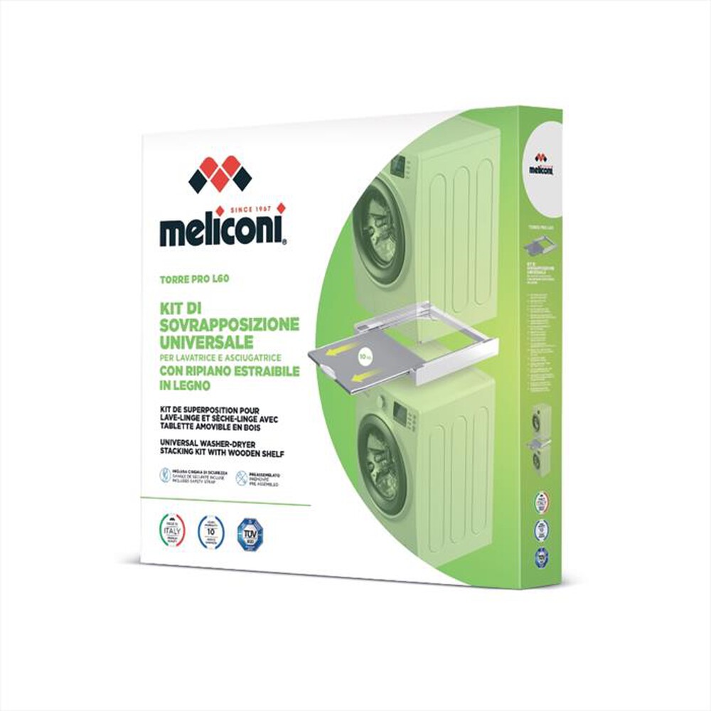 "MELICONI - TORRE PRO L60 Kit di sovrapposizione max 250 kg-Tecnopolimero bianco"