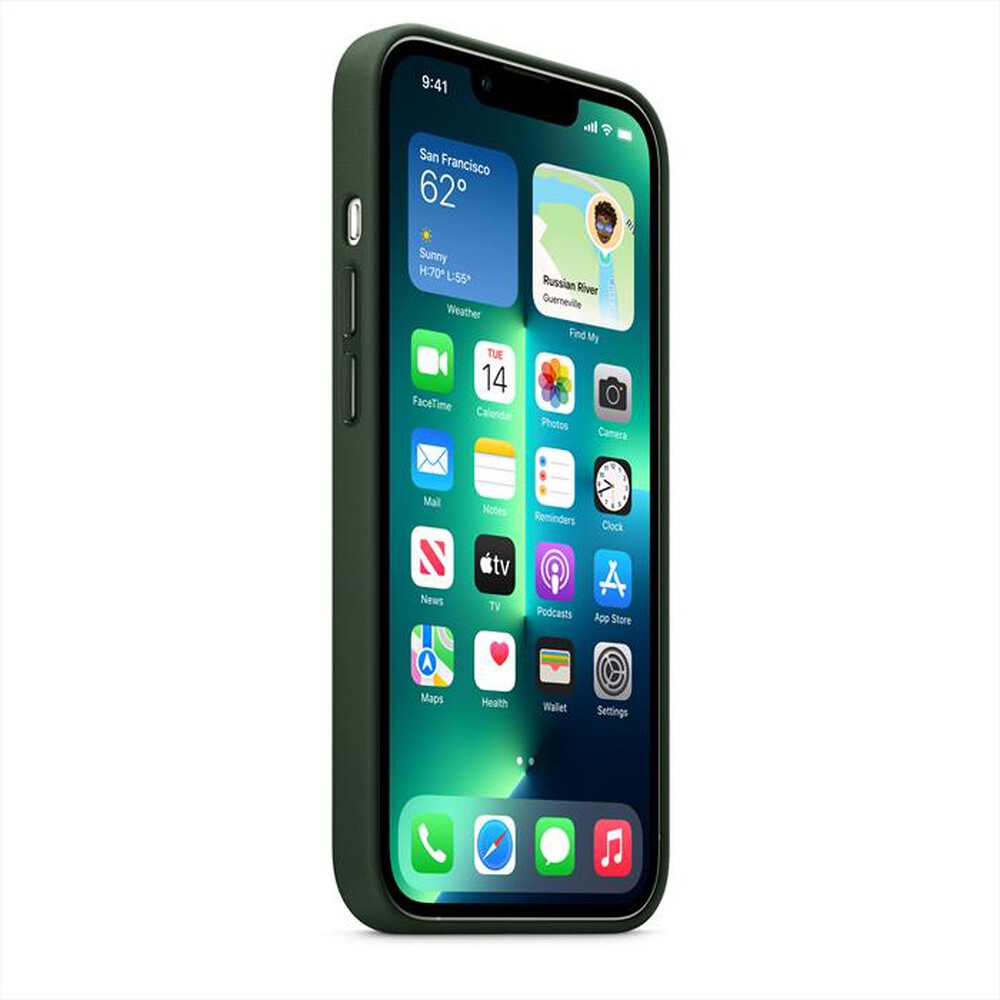 "APPLE - Custodia MagSafe in pelle per iPhone 13 Pro-Verde sequoia"