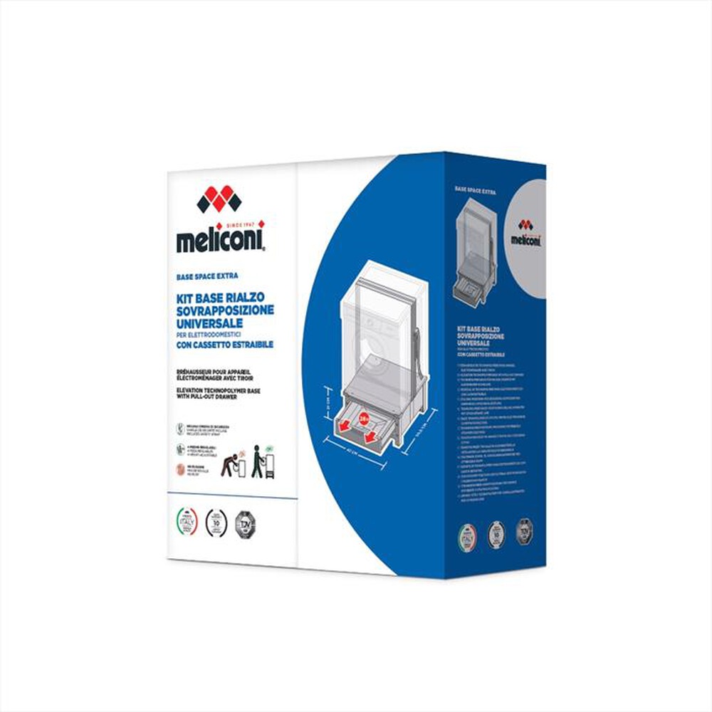 Immagine del prodotto MELICONI - BASE SPACE EXTRA-Struttura bianca, ripiano grig