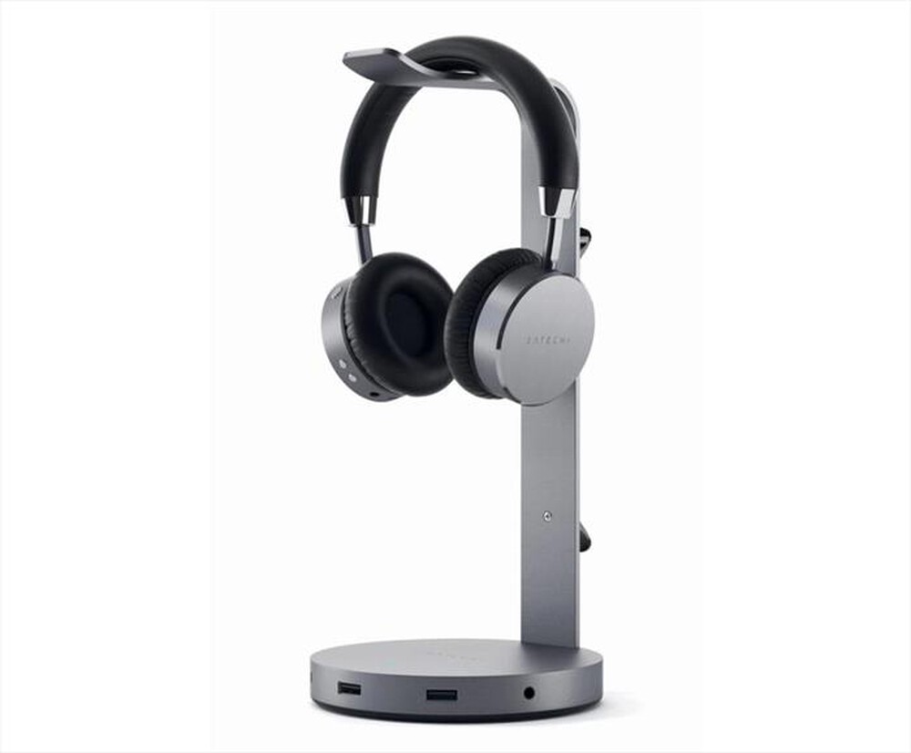 "SATECHI - STAND PER CUFFIE HUB USB IN ALLUMINIO-grigio"