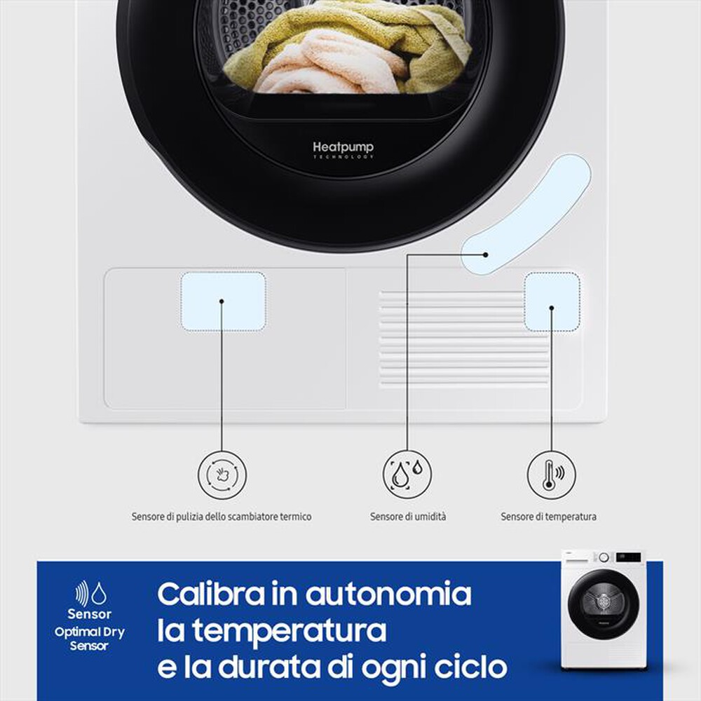 Immagine del prodotto SAMSUNG - Asciugatrice DV90CGC0A0AEET 9Kg Classe E-Bianco