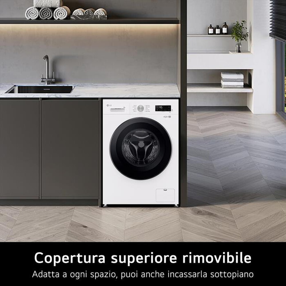 "LG - Lavatrice AI DD F4NX1008NWK SERIE X1 8kg Classe A-Essence White"