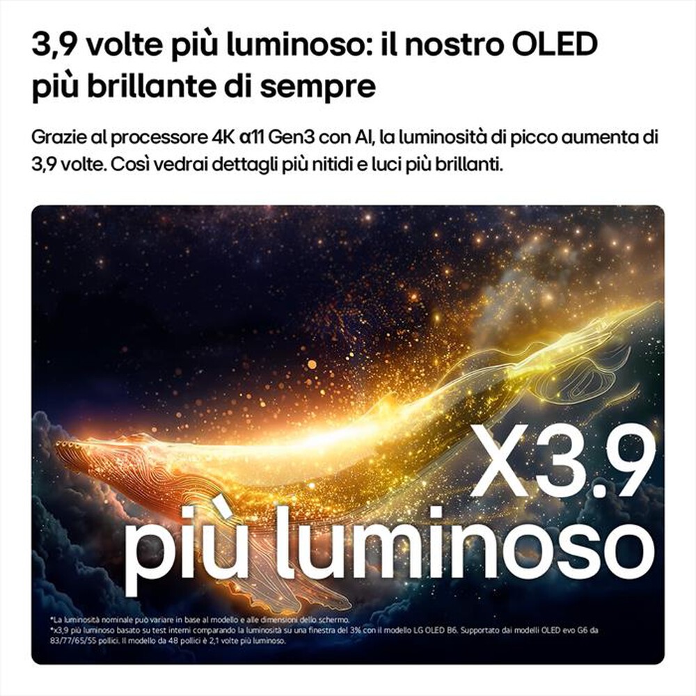Immagine del prodotto LG - Smart TV OLED 4K 65" EVO AI G6 OLED65G64-Dark Satin Silver