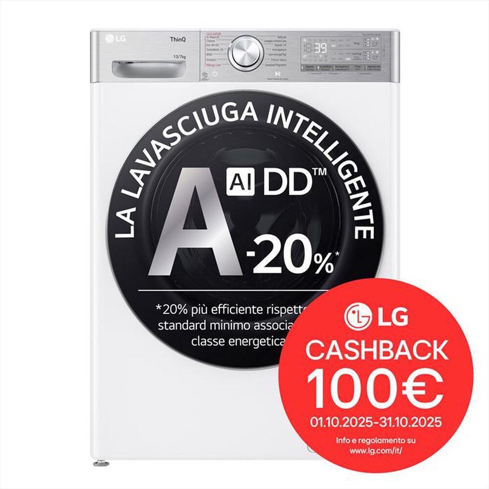 Immagine del prodotto LG - Lavasciuga D4R9513TPWC 13/7 Kg Classe A-Argento, Bianco