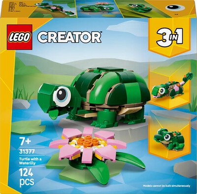 LEGO - CREATOR 3IN1 Tartaruga con fiore di ninfea - 31377
