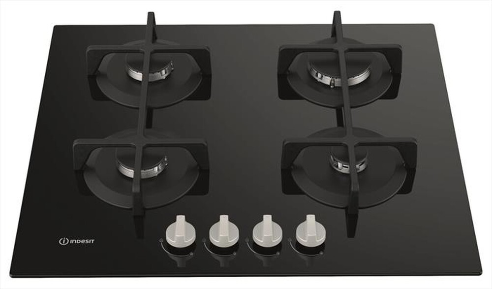 "INDESIT - Piano cottura a gas ING 61T/BK 4 fuochi 59cm-Nero"