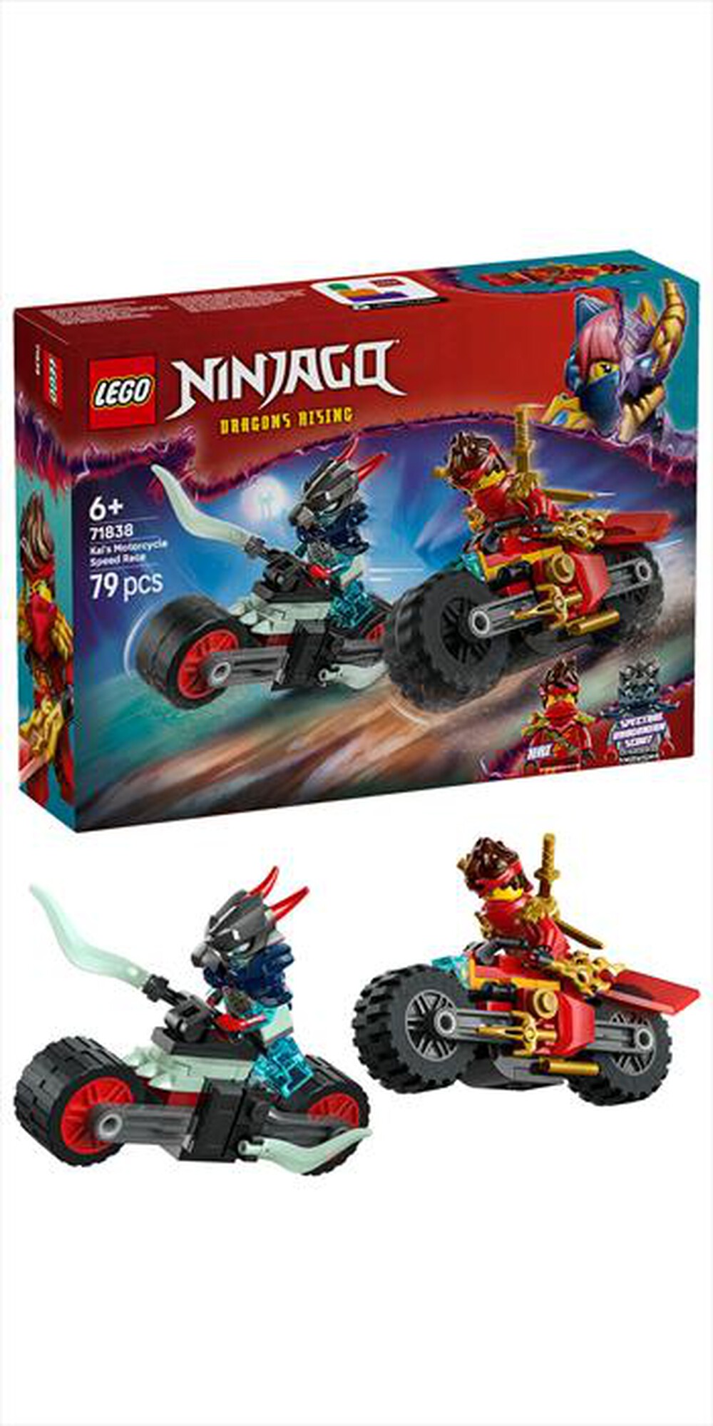"LEGO - GARA DI VELOCIT SULLA MOTO DI KAI-,"