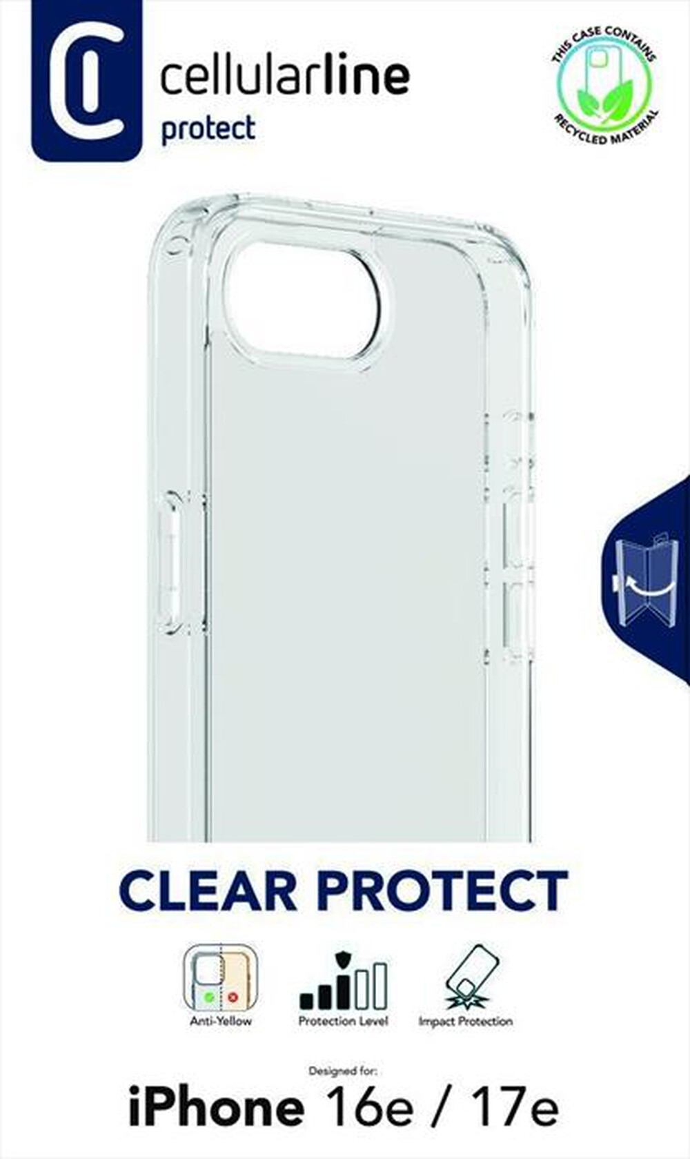 Immagine del prodotto CELLULARLINE - Cover CLEAR STRONG - IPHONE SE (2025)-Transparent