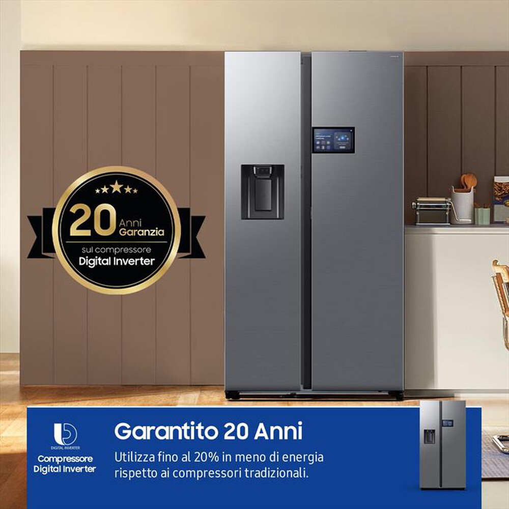 "SAMSUNG - Frigorifero side by side RS90F65EDTEF Classe D-Inox"