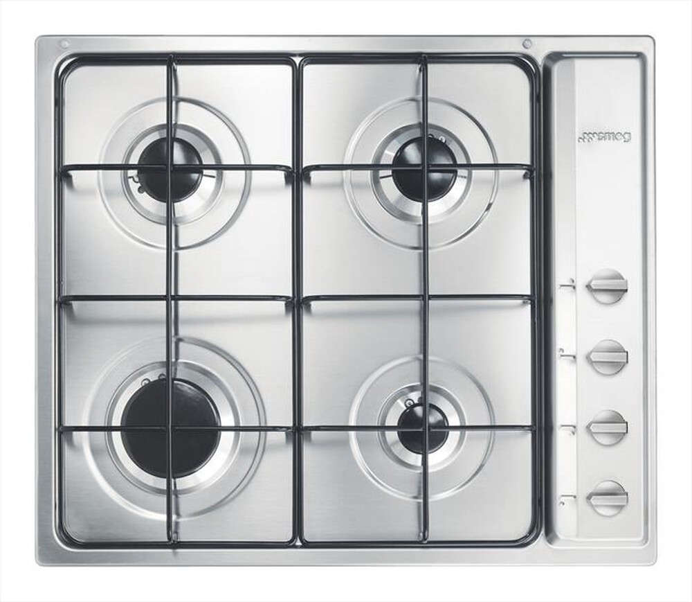 "SMEG - Piano cottura a gas S64S 4 fuochi 58,5cm-Inox"