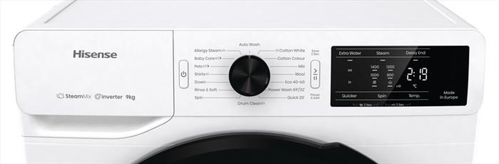 "HISENSE - Lavatrice WF3V942BW 9 Kg Classe A-Bianco/Nero"
